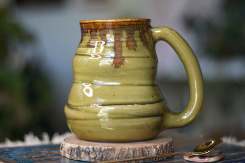 12-G Olive EXPERIMENT Textured Mug, 17 oz.