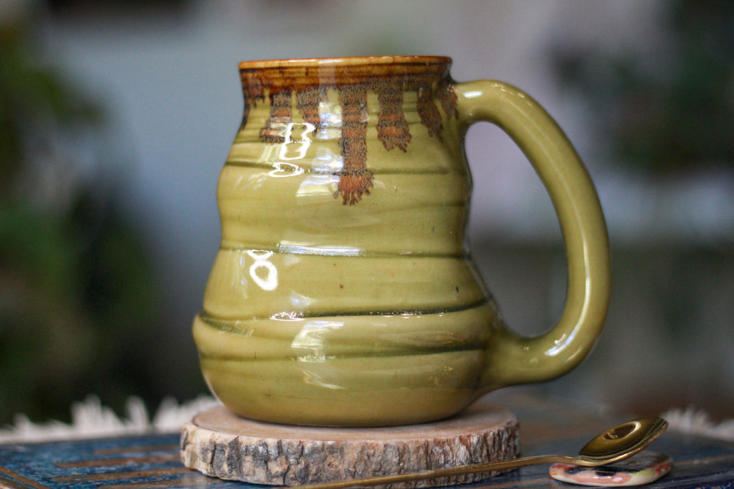 12-G Olive EXPERIMENT Textured Mug, 17 oz.
