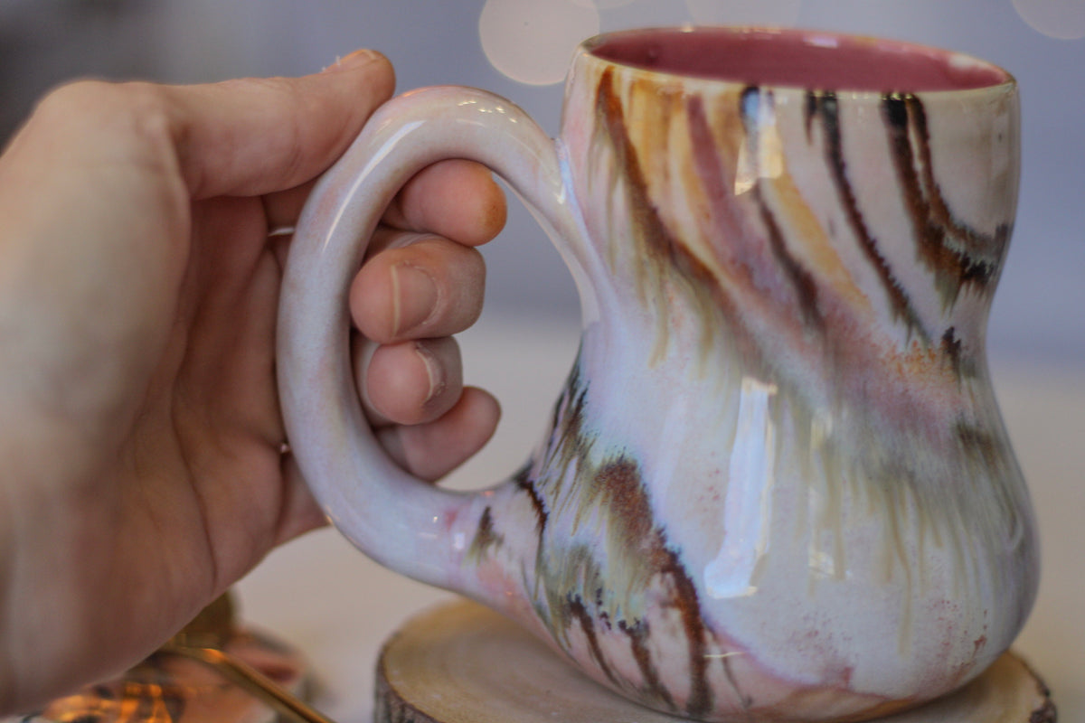 14-C Soft Earth Series PROTOTYPE Petite Notched Gourd Mug - MISFIT, 13 oz. - 15% off