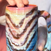 Load image into Gallery viewer, 15-D Rainbow Family Variation Textured Stein Mug, 14 oz.