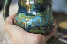 Load image into Gallery viewer, 11-D Olive Mountains Barely Flared Textured Divot 'Cuddle' Mug, 17 oz.