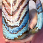 15-D Rainbow Family Variation Textured Stein Mug, 14 oz.