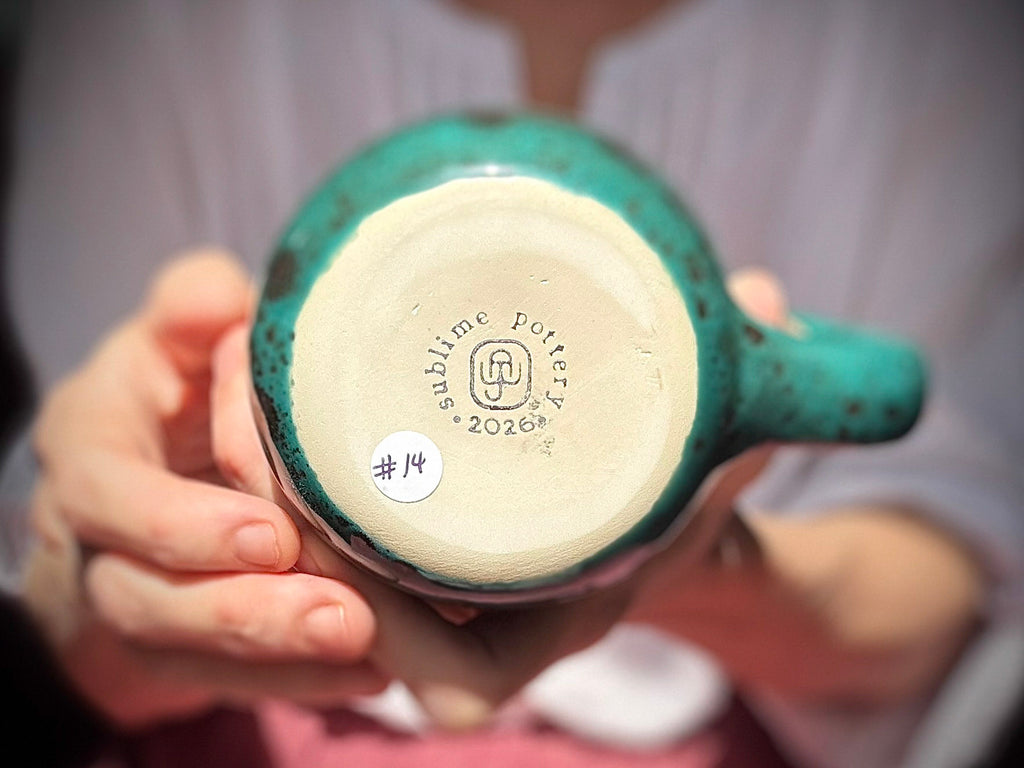 14-D Turquoise EXPERIMENT Mug, 21 oz.