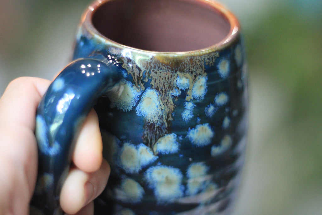12-F Blue EXPERIMENT Petite Textured Mug, 11 oz.