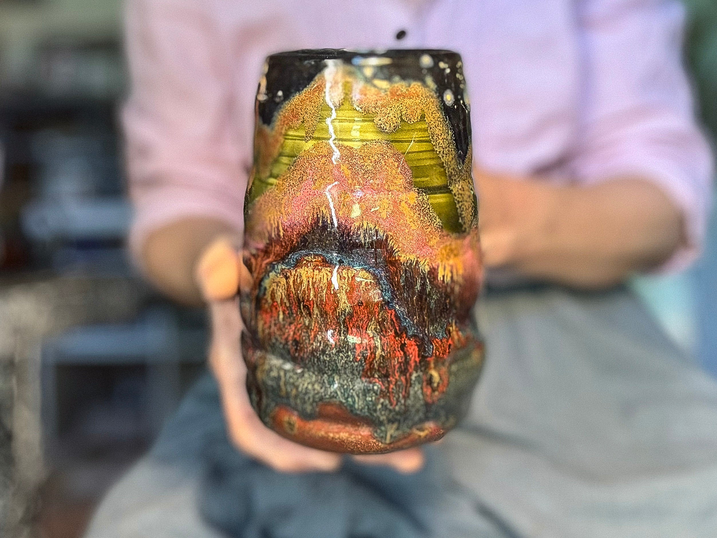 16-B Starry Night Swirly Mug, 26 oz.
