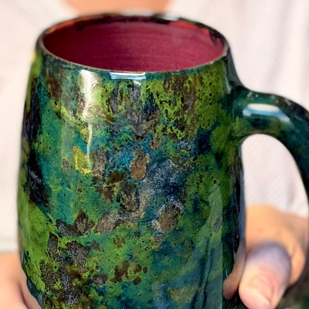 13-B Mossy Agate Slender Mug, 25 oz.