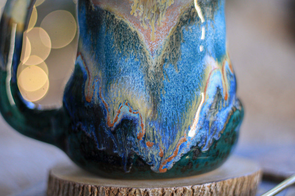 02-A Smoky Mountain Barely Flared Textured Divot Mug - TOP SHELF MISFIT, 23 oz.