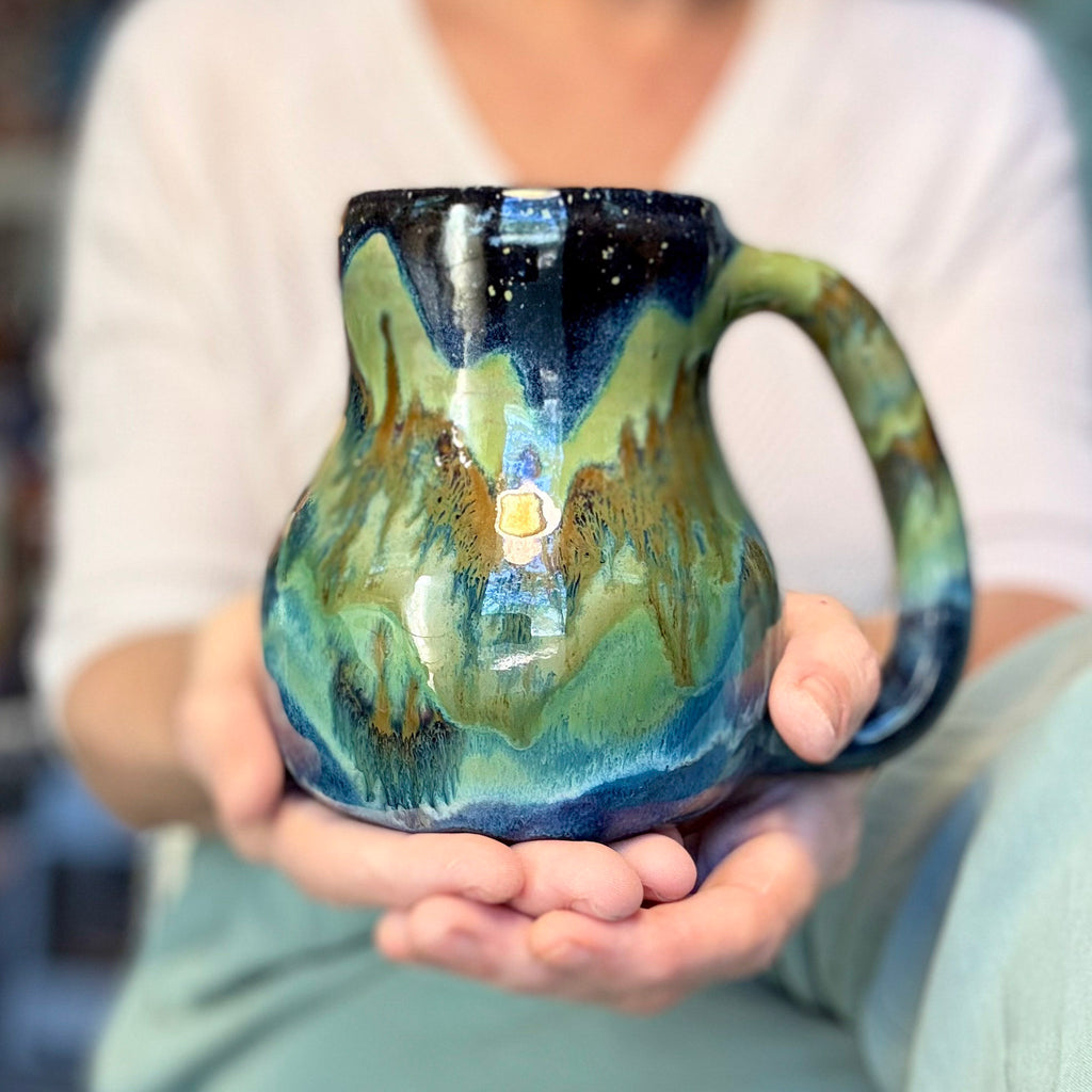 02-B Misty Mountain Midnight Curvy Mug - TOP SHELF MISFIT, 24 oz.