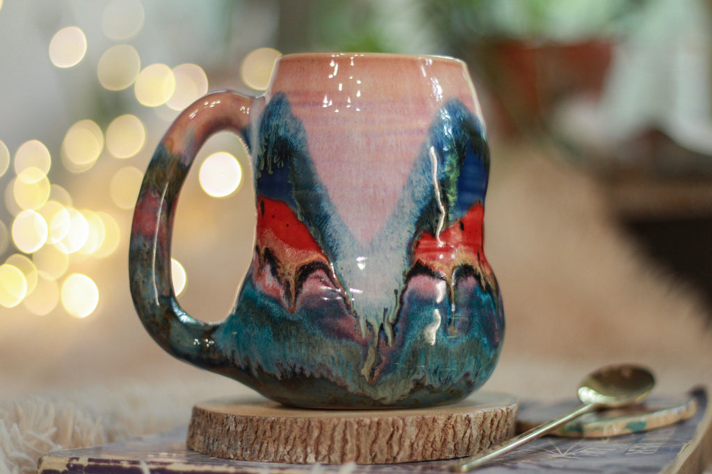 02-C EXPERIMENT Textured Divot Mug, 17 oz.