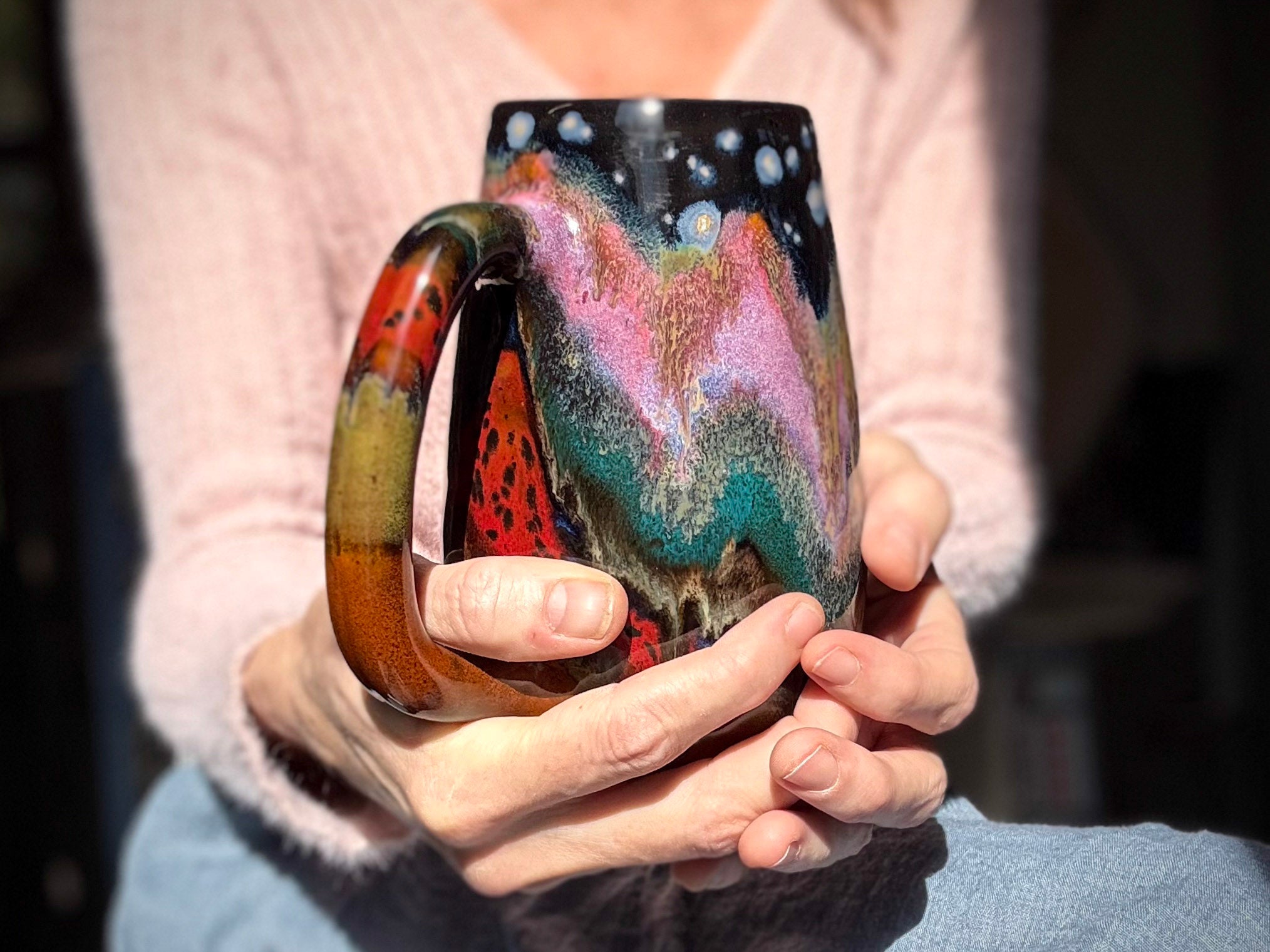 02-A Starry Night Variation Mug - TOP SHELF MISFIT, 24 oz.
