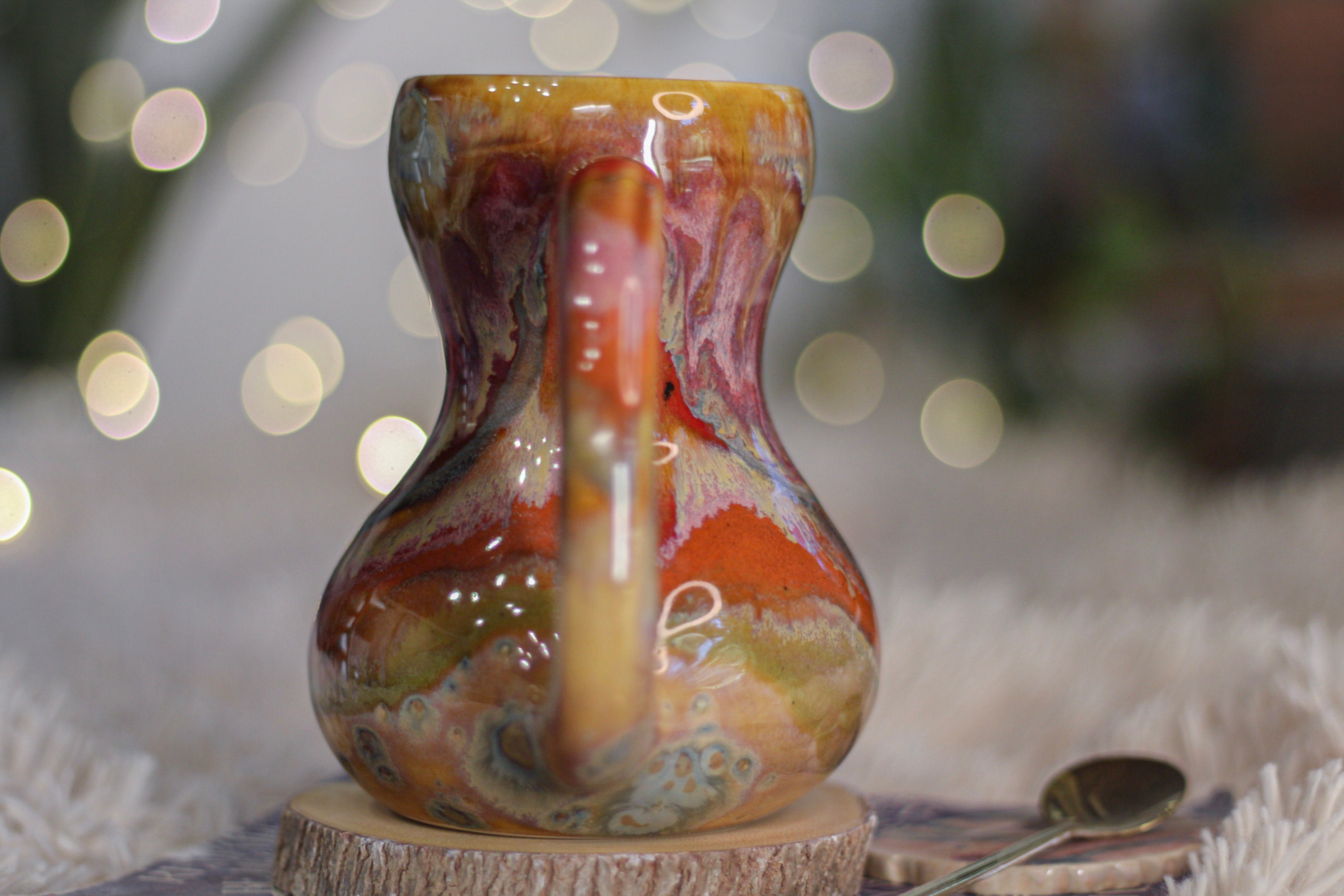 02-B Golden 'Flow' Gourd Mug - TOP SHELF, 18 oz.