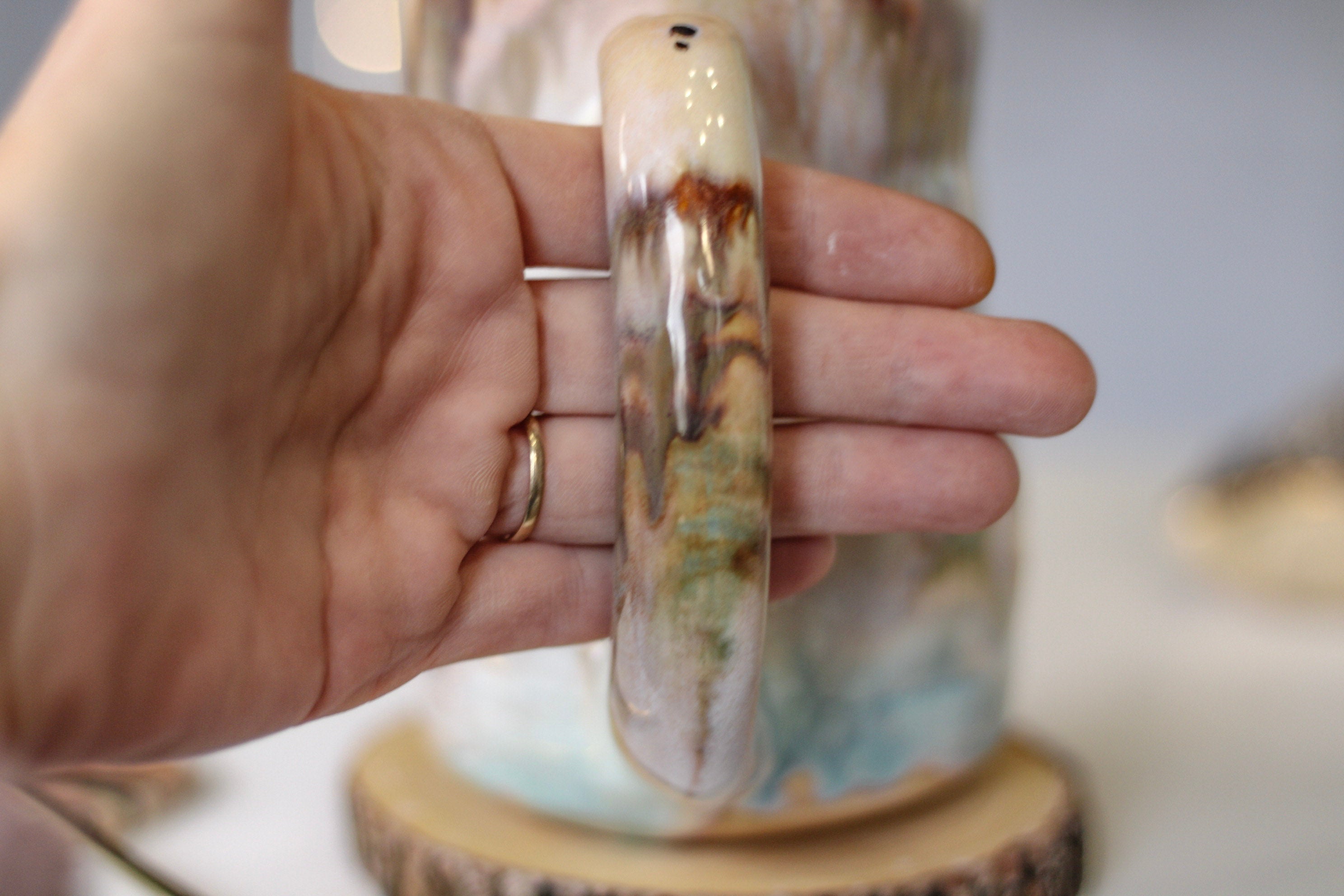 02-B Soft Earth Series PROTOTYPE Textured Acorn Mug, 19 oz.