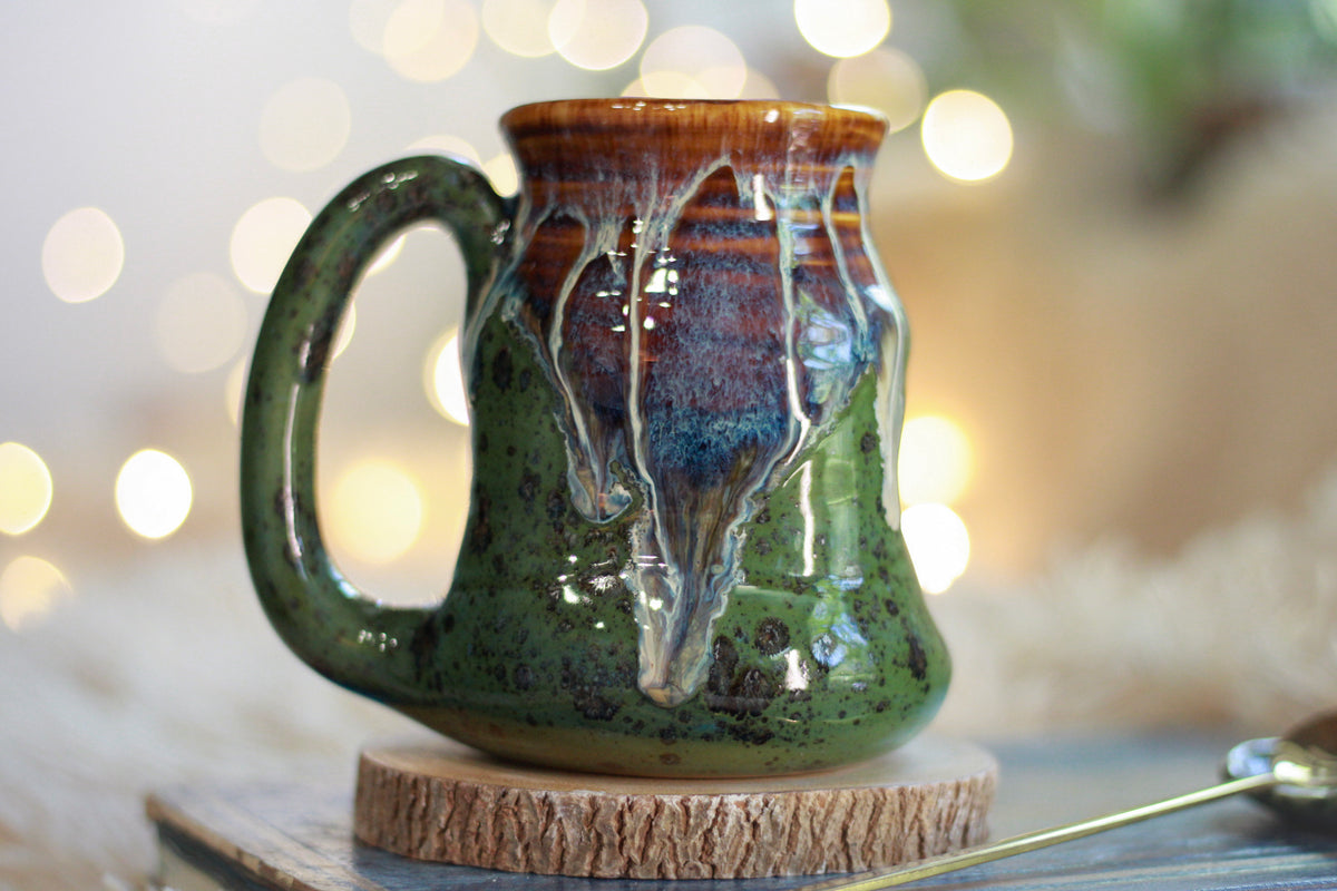 12-D New Wave Barely Flared Textured Divot Mug, 15 oz.