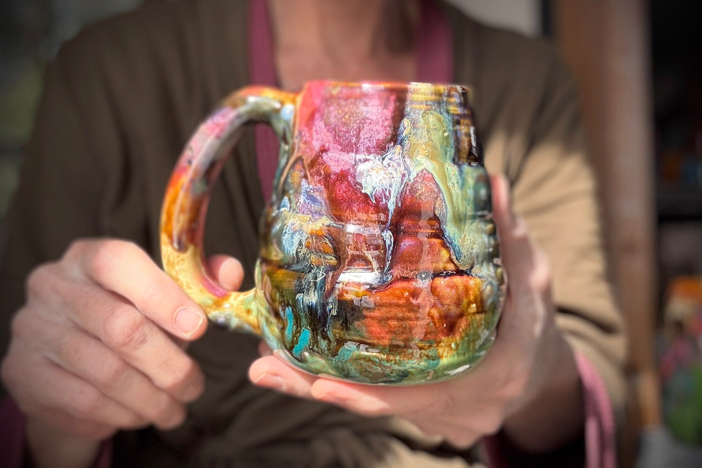 14-D Whimsy Textured Mug, 17 oz. - MINOR MISFIT, 10% off