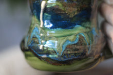 Load image into Gallery viewer, 11-D Olive Mountains Barely Flared Textured Divot 'Cuddle' Mug, 17 oz.