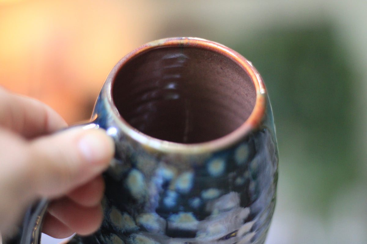 12-F Blue EXPERIMENT Petite Textured Mug, 11 oz.