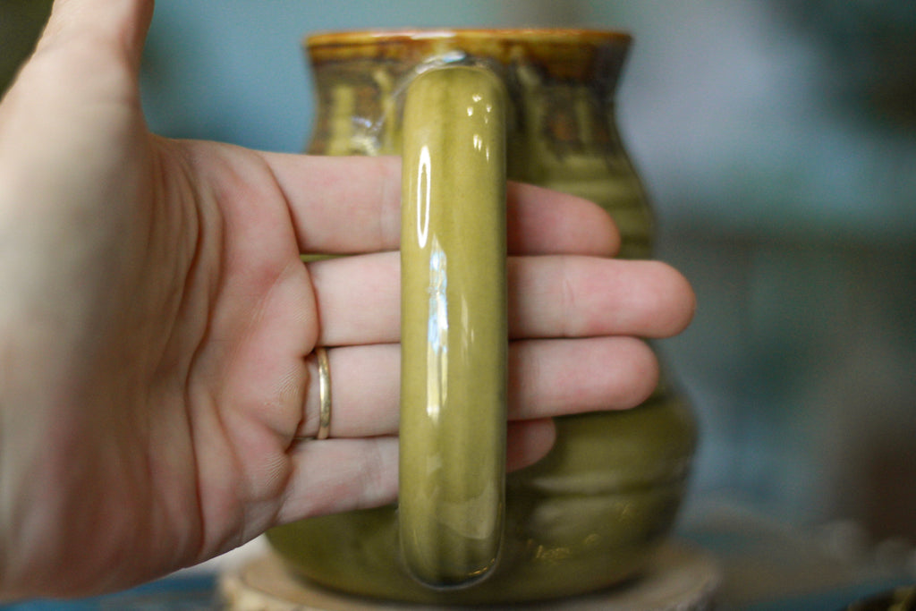 12-G Olive EXPERIMENT Textured Mug, 17 oz.
