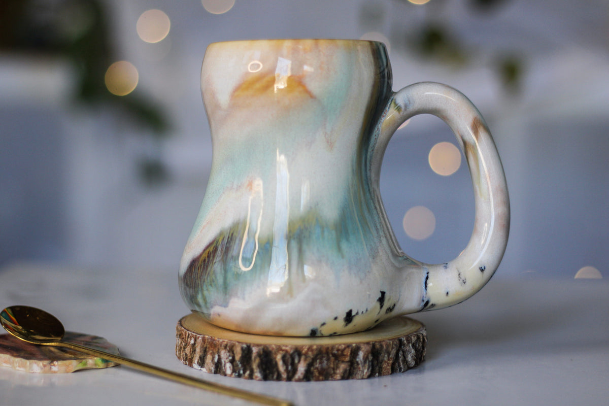 14-B Soft Earth Series PROTOTYPE Gourd Mug - MINOR MISFIT, 18 oz. - 10% off