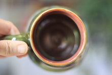 Load image into Gallery viewer, 11-D Olive Mountains Barely Flared Textured Divot 'Cuddle' Mug, 17 oz.