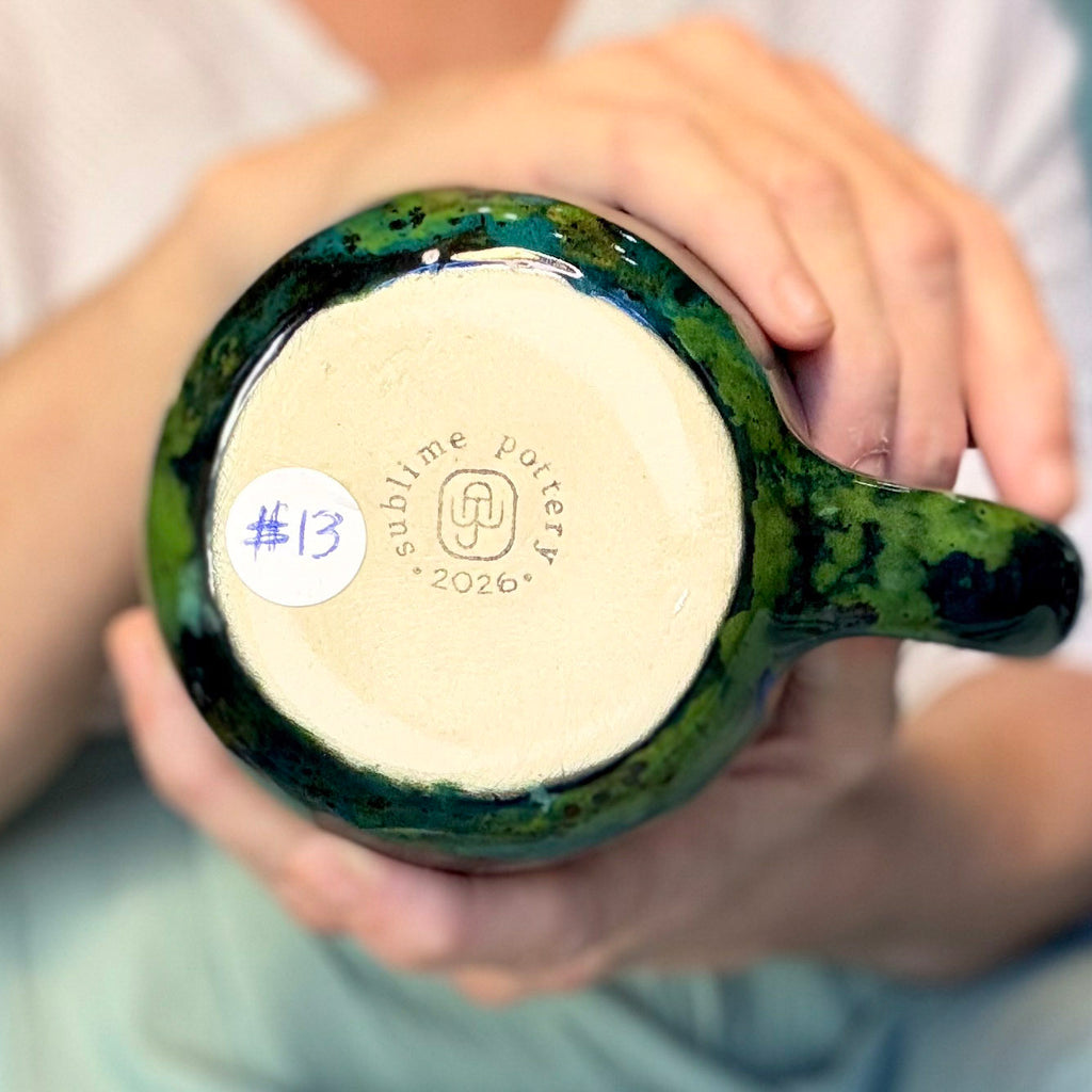 13-B Mossy Agate Slender Mug, 25 oz.
