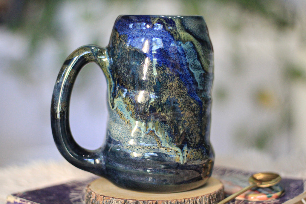 14-D Moody Blues Textured Mug, 21 oz.