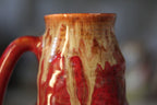 08-F Red EXPERIMENT Barely Flared Textured Divot Mug, 24 oz.