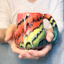 Load image into Gallery viewer, 16-C Rainbow Family Mid Mod Mug, 16 oz.