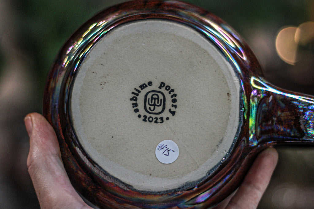 15-B Labradorite PROTOTYPE Squat Mug - MISFIT, 19 oz. - 15% off