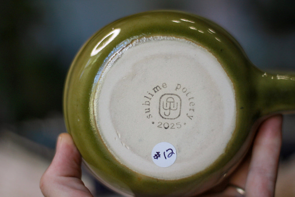 12-G Olive EXPERIMENT Textured Mug, 17 oz.