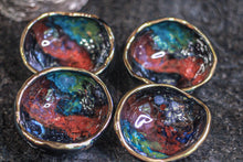 Load image into Gallery viewer, 22-A Rainbow Stellar Pinch Pots - MINOR MISFIT, 2-3 oz. - 10% off (this listing is for one pot)