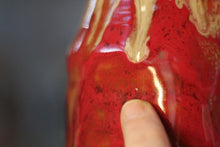 Load image into Gallery viewer, 08-F Red EXPERIMENT Barely Flared Textured Divot Mug, 24 oz.
