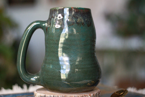 13-G Green EXPERIMENT Textured Mug, 21 oz.