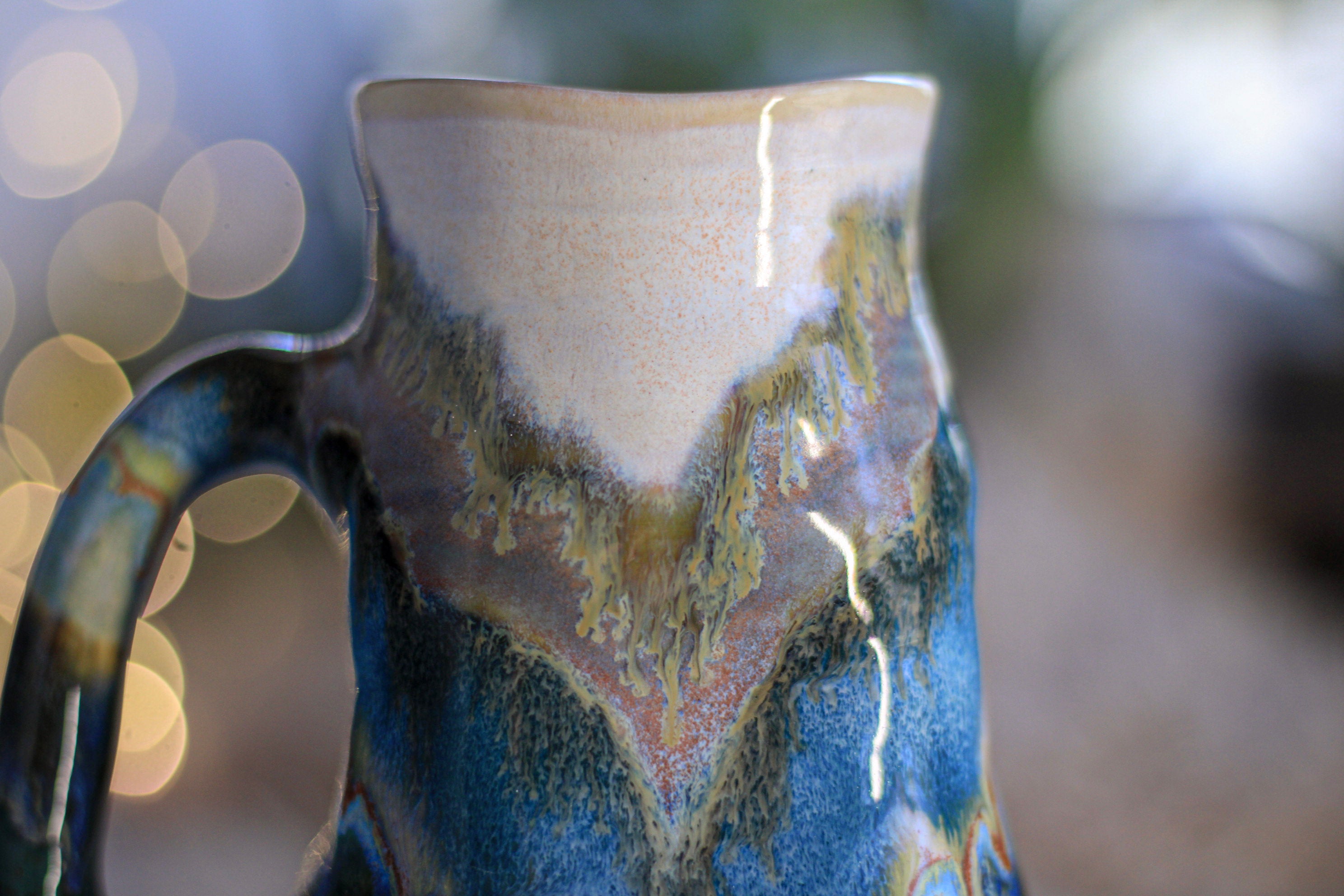 02-A Smoky Mountain Barely Flared Textured Divot Mug - TOP SHELF MISFIT, 23 oz.