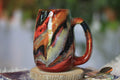02-D Red 'FLOW' PROTOTYPE Textured Mug, 20 oz.