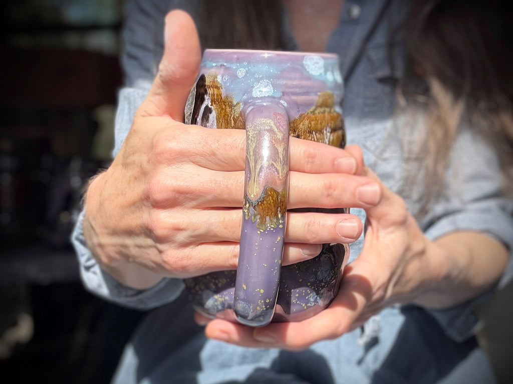 02-C Lavender Fields Swirly Mug, 23 oz.