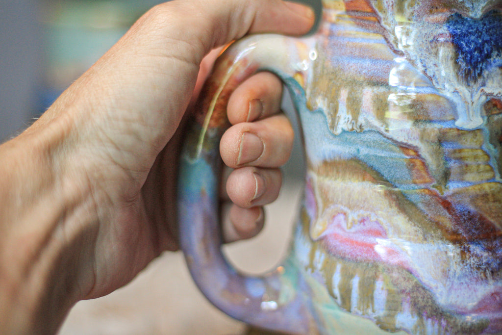 02-E Chaos Barely Flared Textured Divot Mug, 21 oz. (This listing is for one mug)