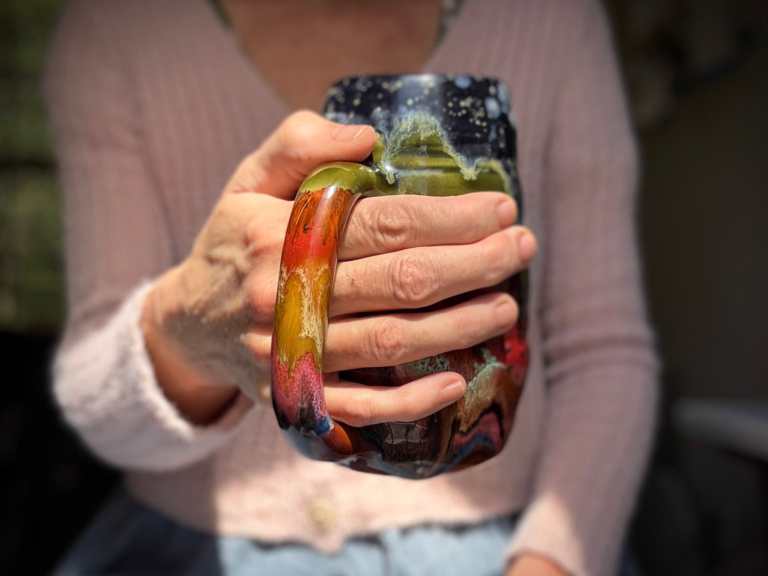 02-B Starry Night Swirly Mug - TOP SHELF, 25 oz.