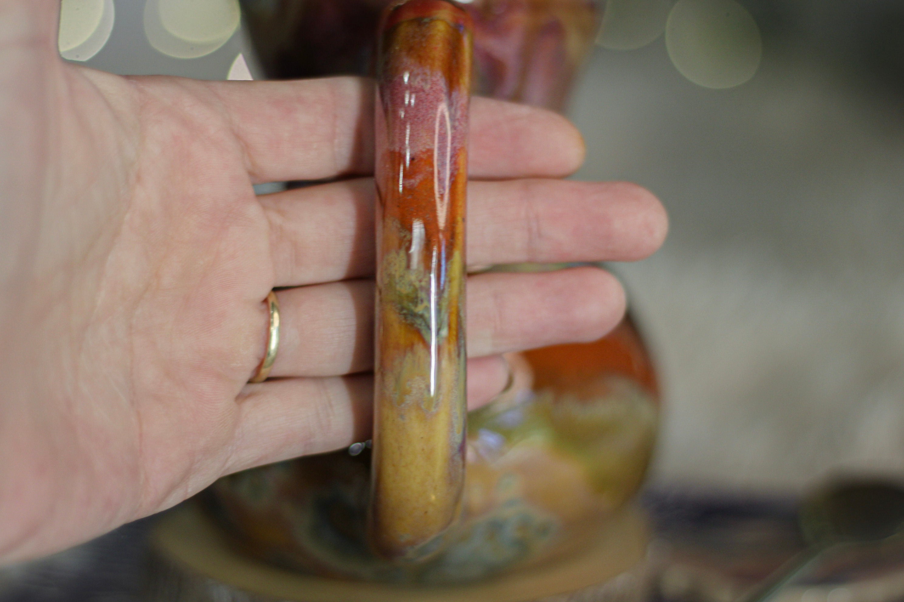 02-B Golden 'Flow' Gourd Mug - TOP SHELF, 18 oz.