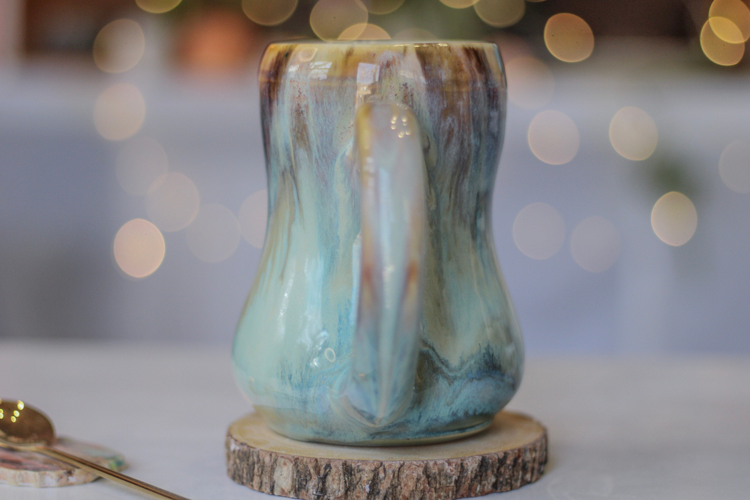 02-C Soft Earth Series PROTOTYPE Acorn Gourd Mug - MINOR MISFIT, 20 oz. - 10% off