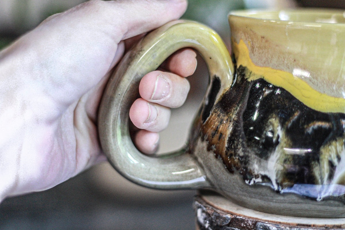 15-D Bumblebee Jasper Variation Squat Mug - MISFIT, 20 oz. - 15% off