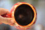 08-F Red EXPERIMENT Barely Flared Textured Divot Mug, 24 oz.