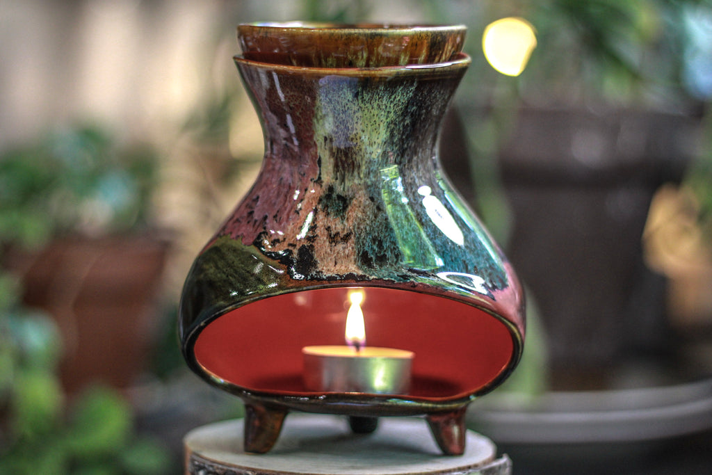 15-B Molten Rainbow Cheetah Wax Melt Burner - MISFIT - 25% off