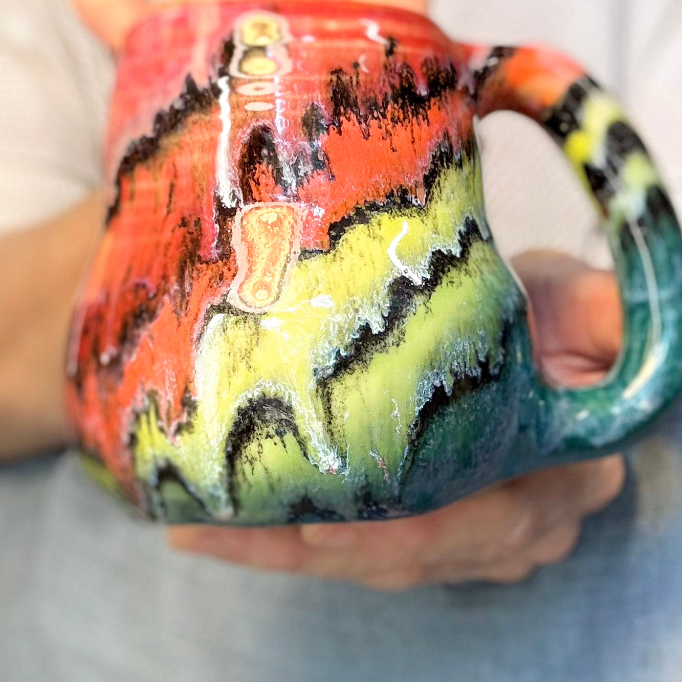 16-C Rainbow Family Mid Mod Mug, 16 oz.