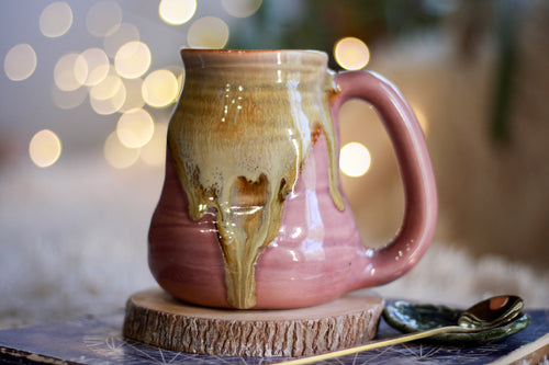 13-E Lavender EXPERIMENT Barely Flared Textured Divot Mug, 17 oz.