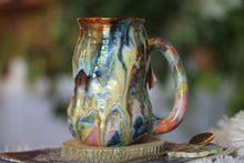 Load image into Gallery viewer, 13-D Messy Grace Notched Barely Flared Textured Divot Mug, 20 oz.