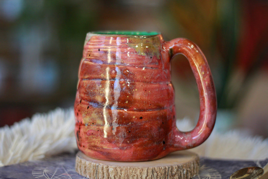 17-F Pinkish PROTOTYPE Textured Mug, 15 oz.