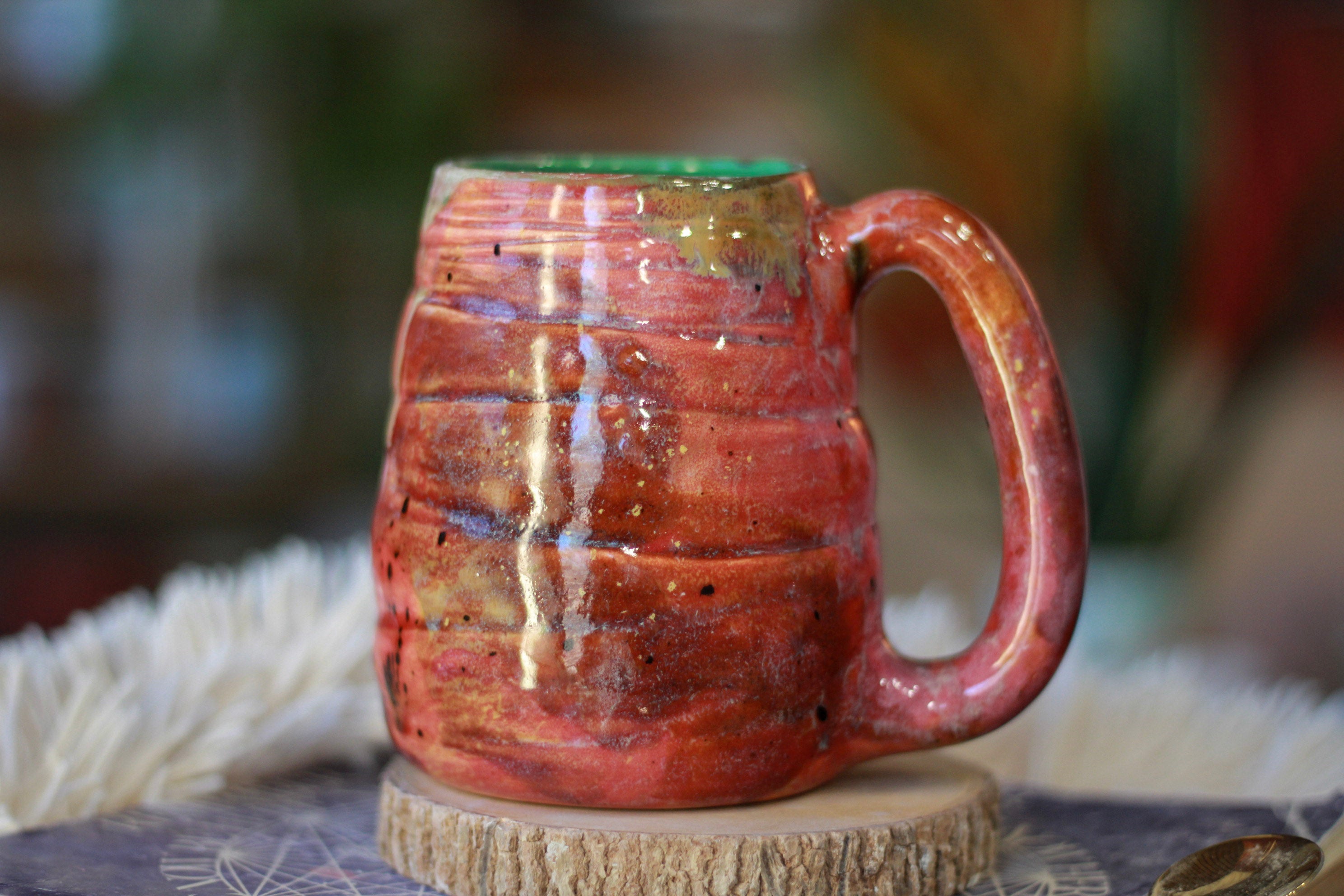17-F Pinkish PROTOTYPE Textured Mug, 15 oz.