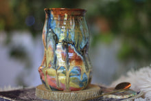 Load image into Gallery viewer, 13-D Messy Grace Notched Barely Flared Textured Divot Mug, 20 oz.