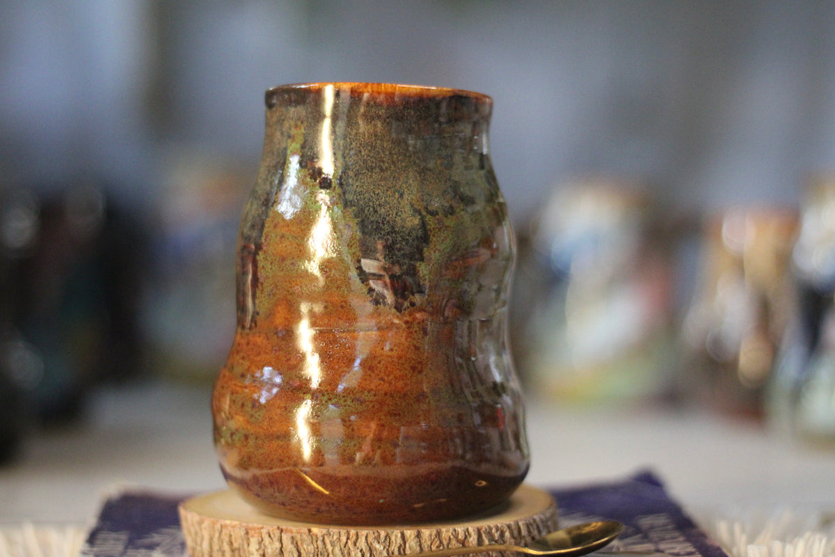 09-G Brown PROTOTYPE Textured Divot Mug, 20 oz.