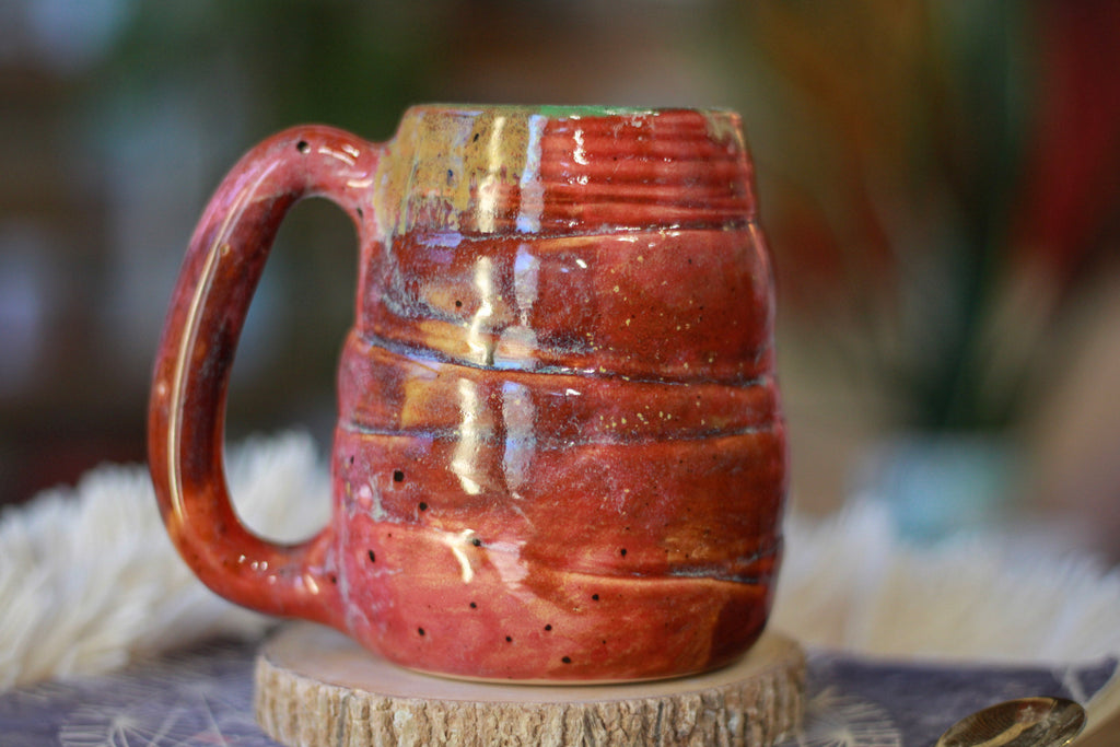17-F Pinkish PROTOTYPE Textured Mug, 15 oz.